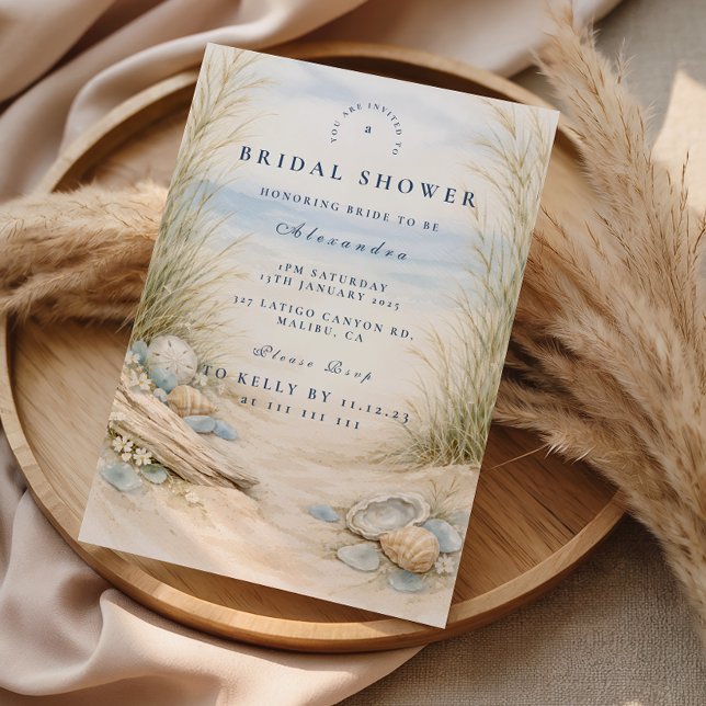 Convites Soft Ocean Blue Bridal Shower (Criador carregado)