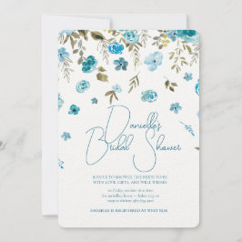Convites Soft Petal Rain Bridal Shower Invitation