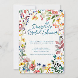 Convites Soft Petal Rain Bridal Shower Invitation