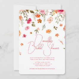 Convites Soft Petal Rain Bridal Shower Invitation