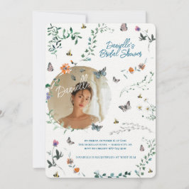 Convites Soft Petal Rain Bridal Shower Invitation