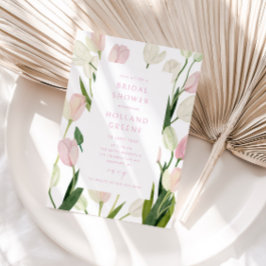 Convites Soft Pink Tulip Bridal Shower