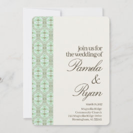 Convites Soft Romantic Mint Wedding QR Code