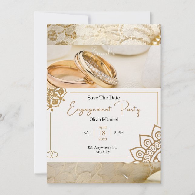 Convites Sohoe Ultra Elegant Wedding Invitation  (Frente)