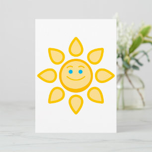 Convites Sol Sorridente Feliz Luz do Sol