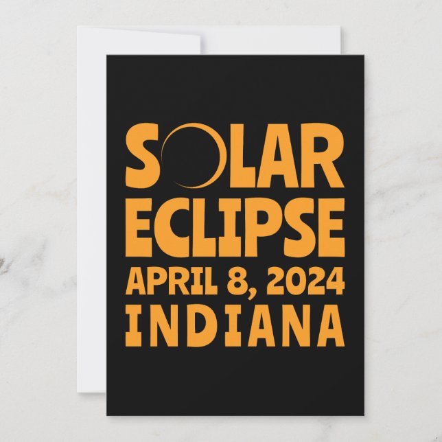 Convites Solar Eclipse 2024 Indiana (Frente)