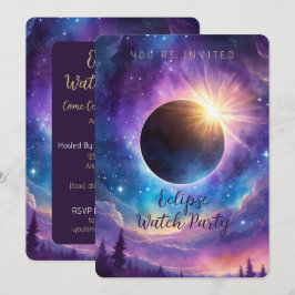 Convites Solar Eclipse & Celestial Stars Cosmic Sky Custom