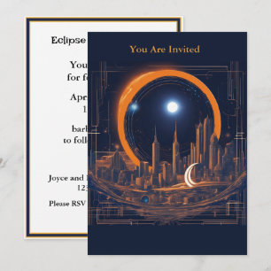 Convites Solar Eclipse View Party Totalmente Personalizada 