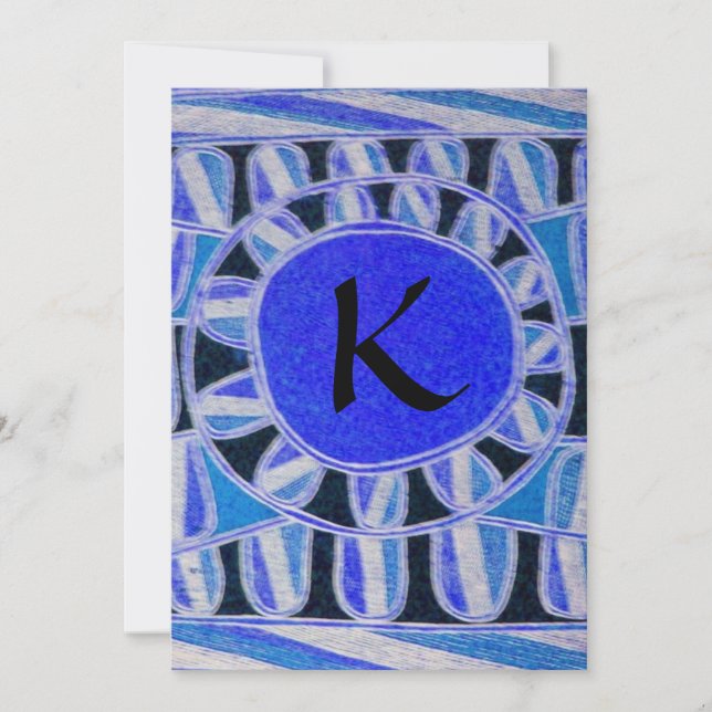 Convites SOLAR GOLD MONOGRAM, azul turquesa preto brilhante (Frente)