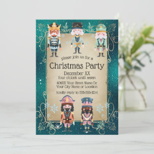 Convites Soldados de Brinquedos do Nozes de Natal em Verde