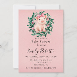 Convites Solha de Aquarela com Chá de fraldas de Porcos