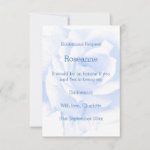 Solicitação de Bridesmaid com Cor Azul rosa Design