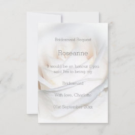 Convites Solicitação de Design Bridesmaid White Rose