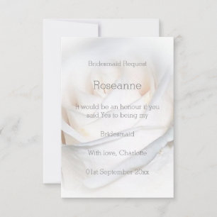 Convites Solicitação de Design Bridesmaid White Rose