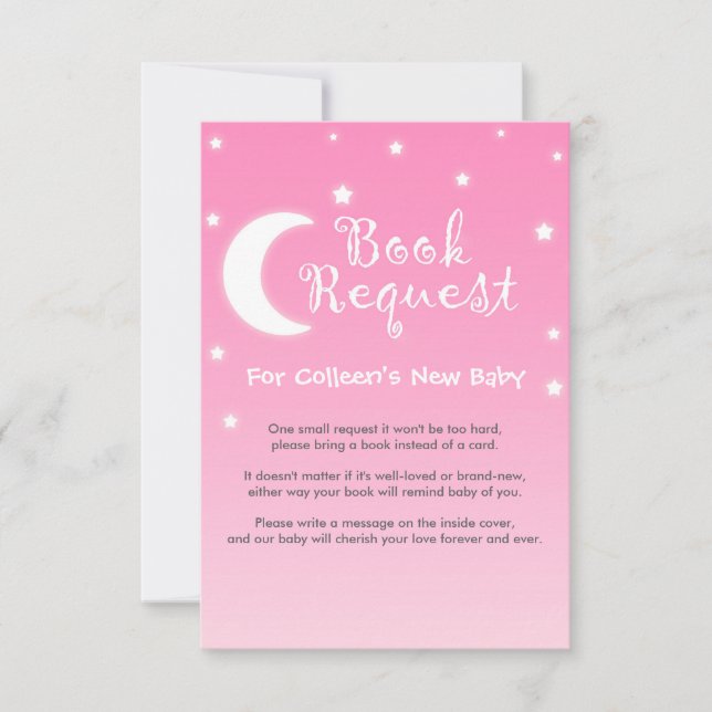 Convites Solicitação de Livro de Pequenas Estrelas com poem (Frente)