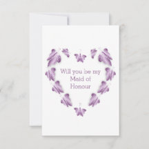 Solicitação de Madrinha de casamento de Borboletas