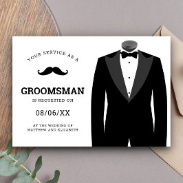 Convites Solicitação de Padrinho de casamento de Tuxedo pre