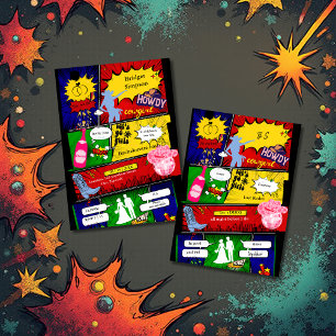 Convites solteira retro-humorística moderna