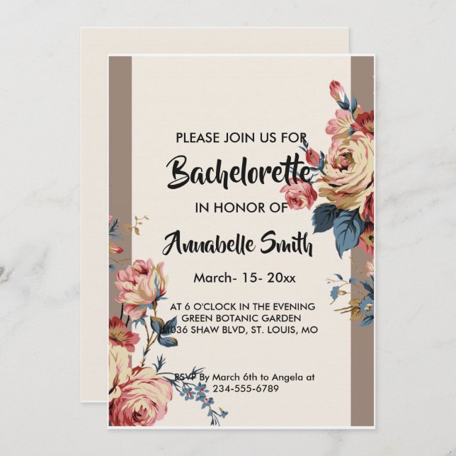 Convites solteiro amado (Frente/Verso)