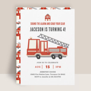 Convites Som A Festa de aniversário Do Ventilador De Fogo