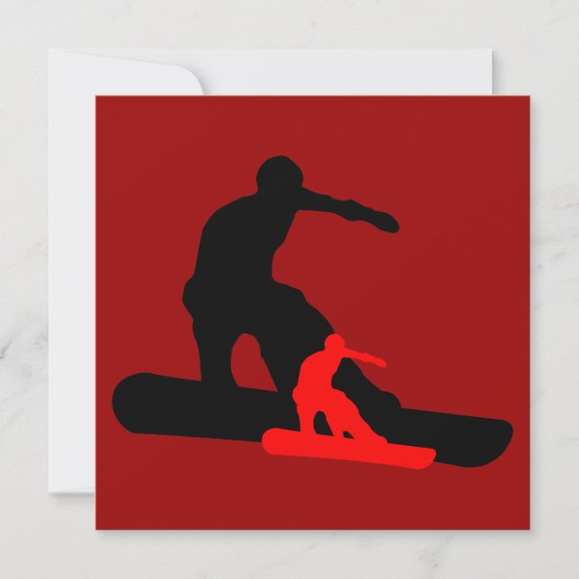 Convites sombra: snowboard (Frente)