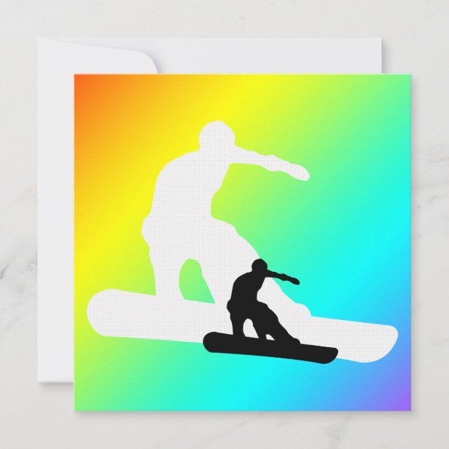 Convites sombra: snowboard (Frente)