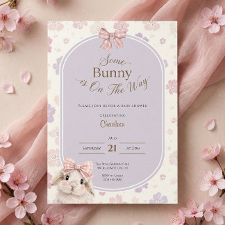 Convites Some Bunny Is On The Way Baby Shower Invitation