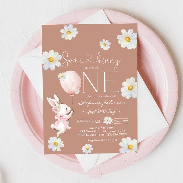 Convites Some Bunny Little Bunny First 1st Birthday  (Criador carregado)