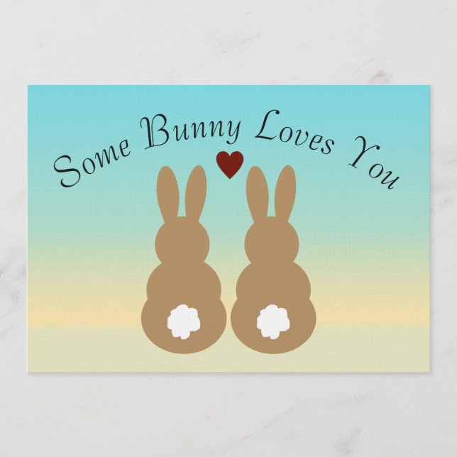 Convites Some Bunny Loves You (Frente)