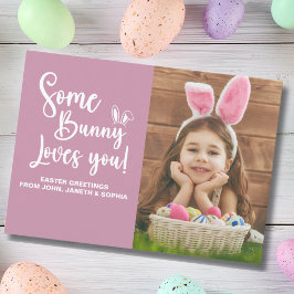 Convites Some Bunny Loves You Cute Easter Photo