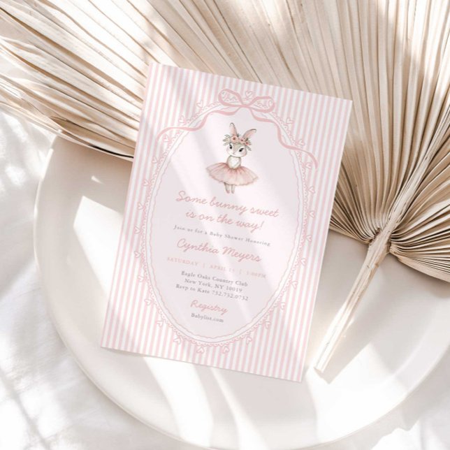 Convites Some Bunny Sweet on the Way Baby Shower Invitation (Criador carregado)