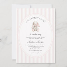 Convites Some Bunny Sweet Pink Girl Baby Shower 