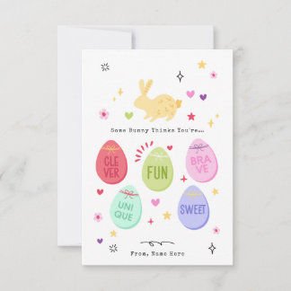 Convites Some Bunny Thinks You're Awesome Happy Easter Card