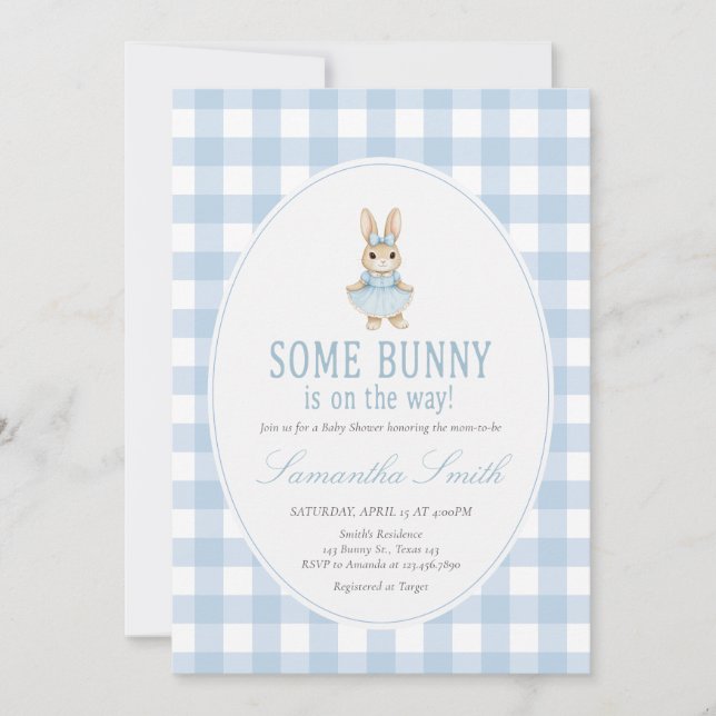 Convites Somebunny Baby Shower (Frente)