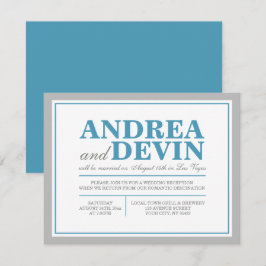 Convites somente para Recepção de Casamento Gray &
