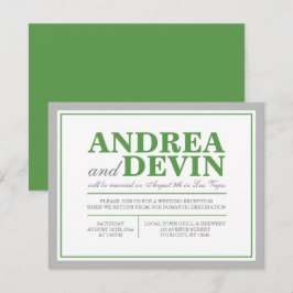 Convites somente para Recepção de Casamento Gray &