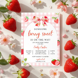 Convites Someone Berry Sweet Baby Shower Invitation