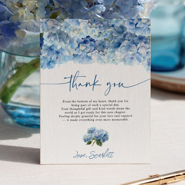 Convites Something Blue Before I Do Blue Hydrangea Bridal (Something Blue Before I Do Blue Hydrangea Bridal Invitation)