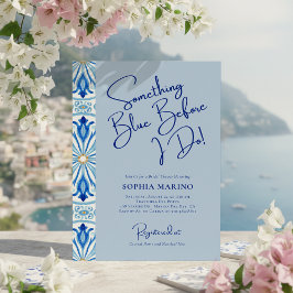 Convites Something Blue Bridal Shower | Mediterranean Tile 
