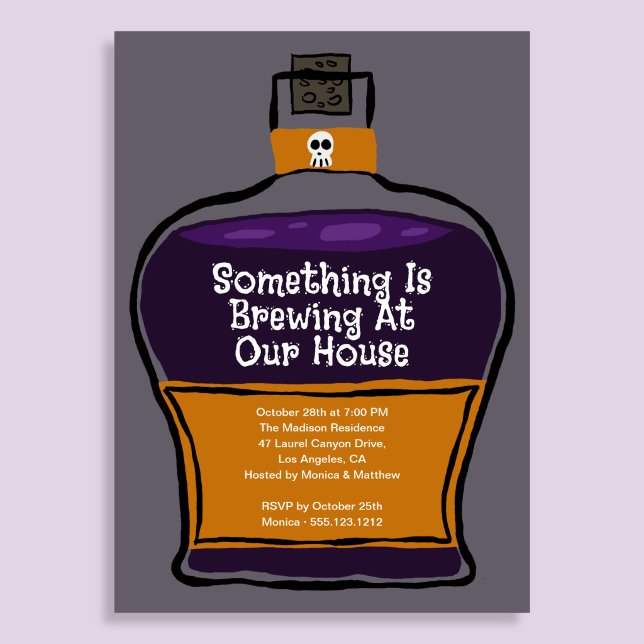 Convites Something Is Brewing Halloween Party Invitation (Criador carregado)