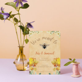 Convites Somos destinados a ser Vintage Floral Noivado
