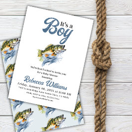 Convites Somos Reel Excitou Pequeno Chá de fraldas de Pesca