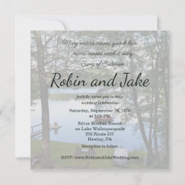 Convites Song of Solomon Lake Photo Wedding Invitation