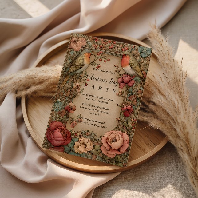 Convites Songbirds & Roses Valentine Party (Criador carregado)