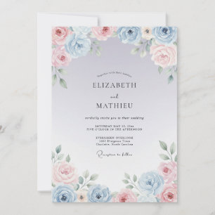 Convites Sonho Azul Empoeirado Casamento Primavera Sonhador