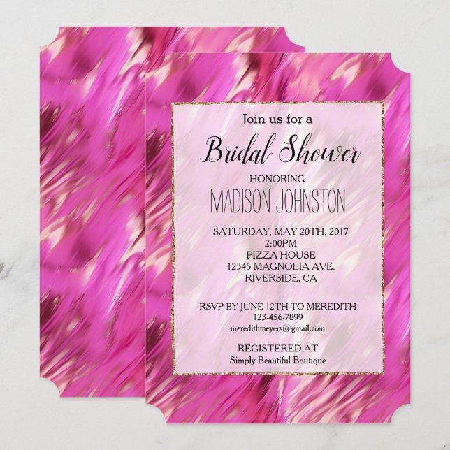 Convites Sonho Bonito Rosa (Frente/Verso)