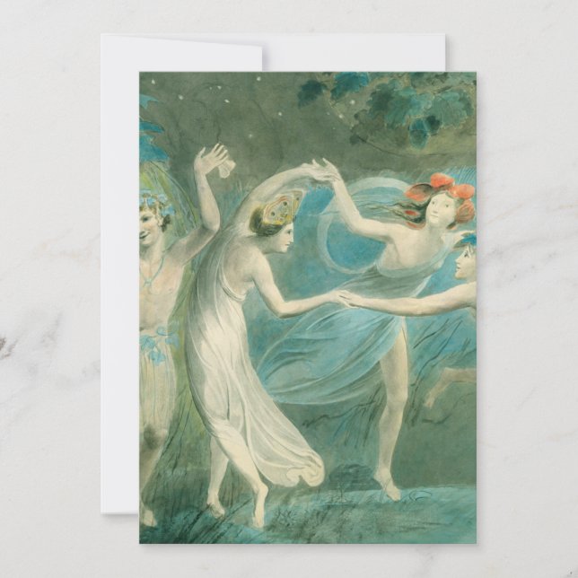 Convites Sonho da Noite de Verão de William Blake (Frente)