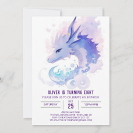 Convites Sonho de aniversário de Dragão encantado