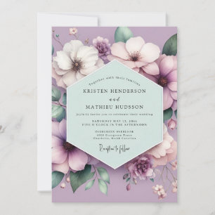 Convites Sonho de Casamento Floral Lavanda
