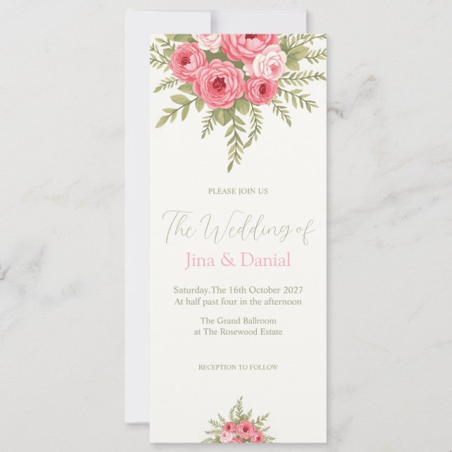 Convites Sonho de Fúcsia (Frente)